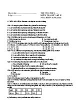 Đề kiểm tra giữa kì II môn Vật lí 6